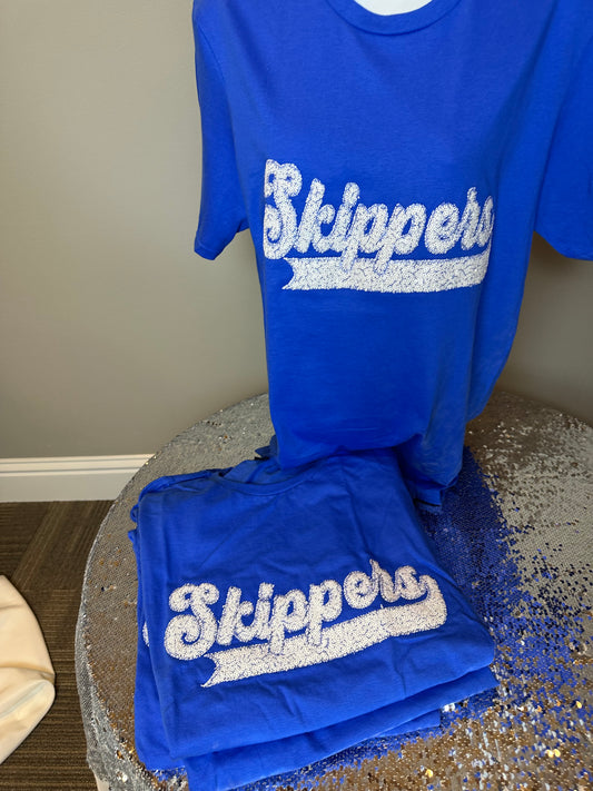 Skippers Sequin Embroidery T shirts  IN STOCK NOW