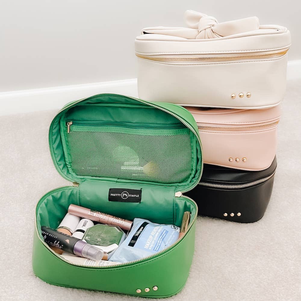 Blush Madelyn Bow Makeup Bag: