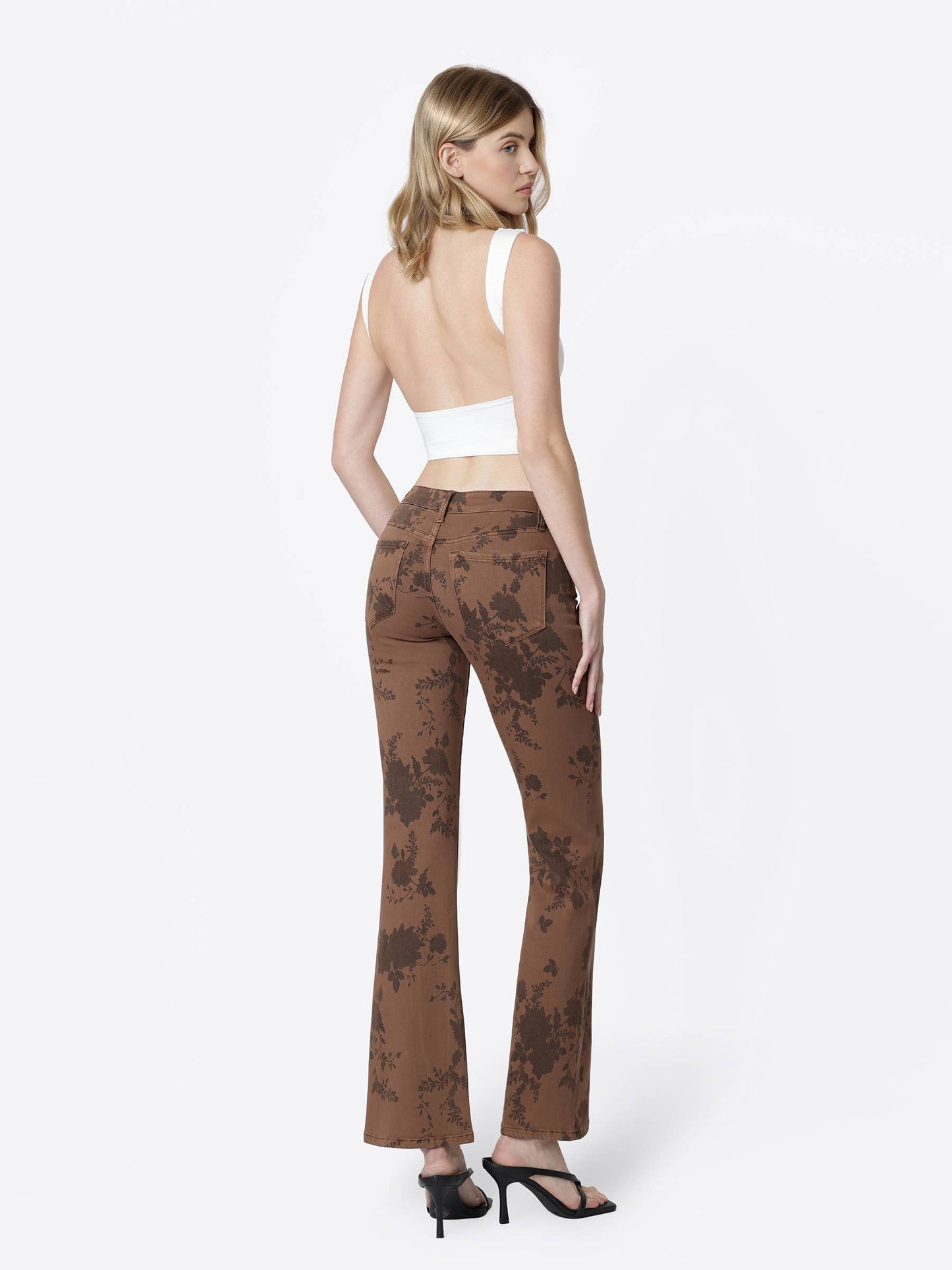 Vintage Bloom Floral Bootcut Jeans
