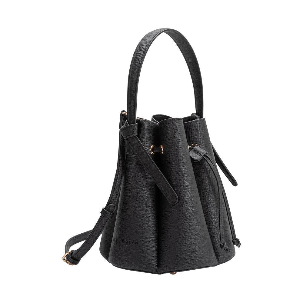 Laguna Black Recycled Vegan Leather Top Handle Bag