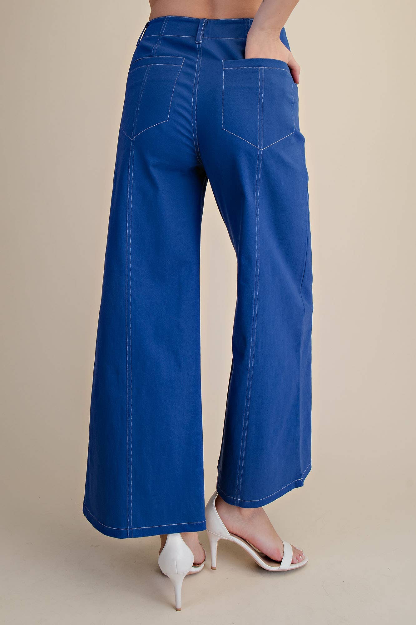 Royal Stitched Seamed Cropped Pants