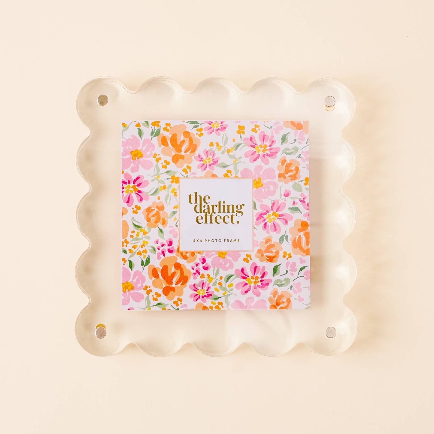 Square Scalloped Acrylic Frame-Clear