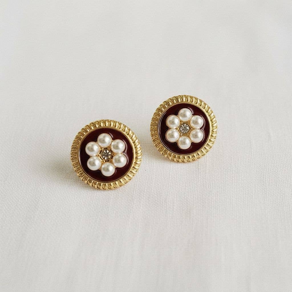 Chic Vintage Floral Drop Earrings
