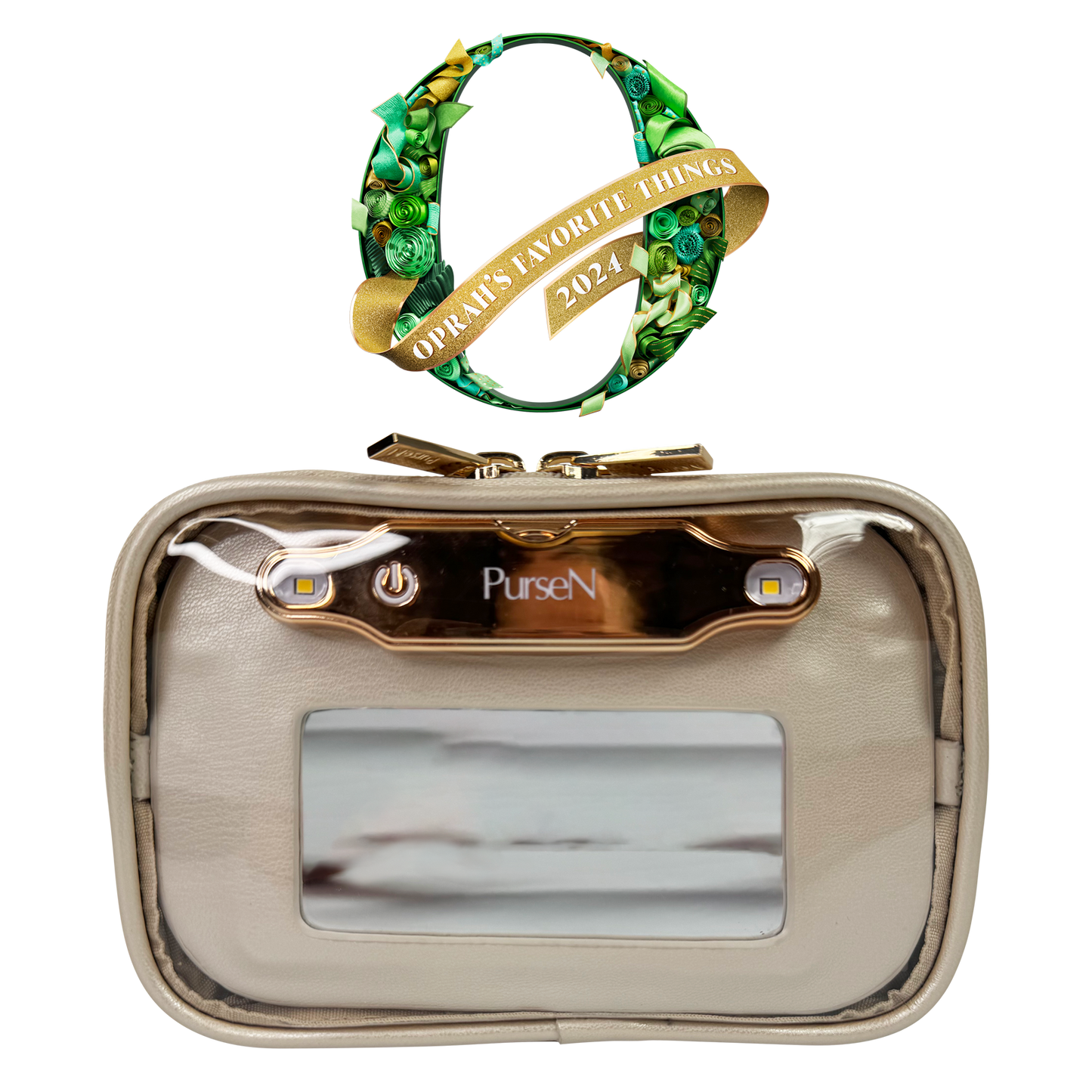 Lighted Mirror Case - Pearl