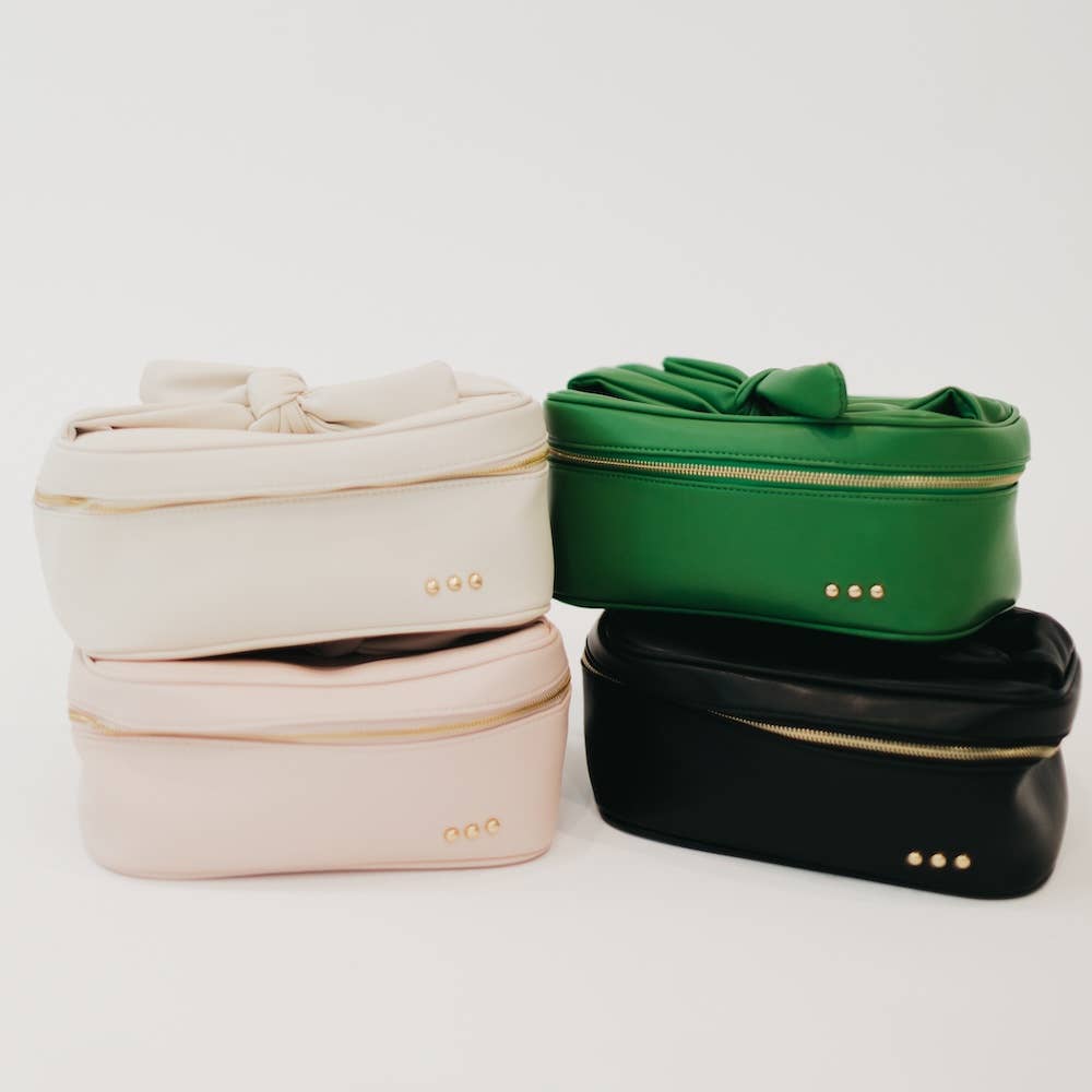 Blush Madelyn Bow Makeup Bag: