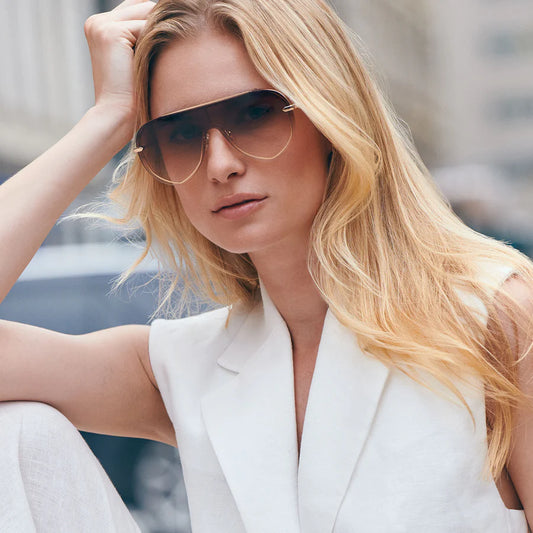 DIFF Imani Gold Brown Gradient Sunglasses