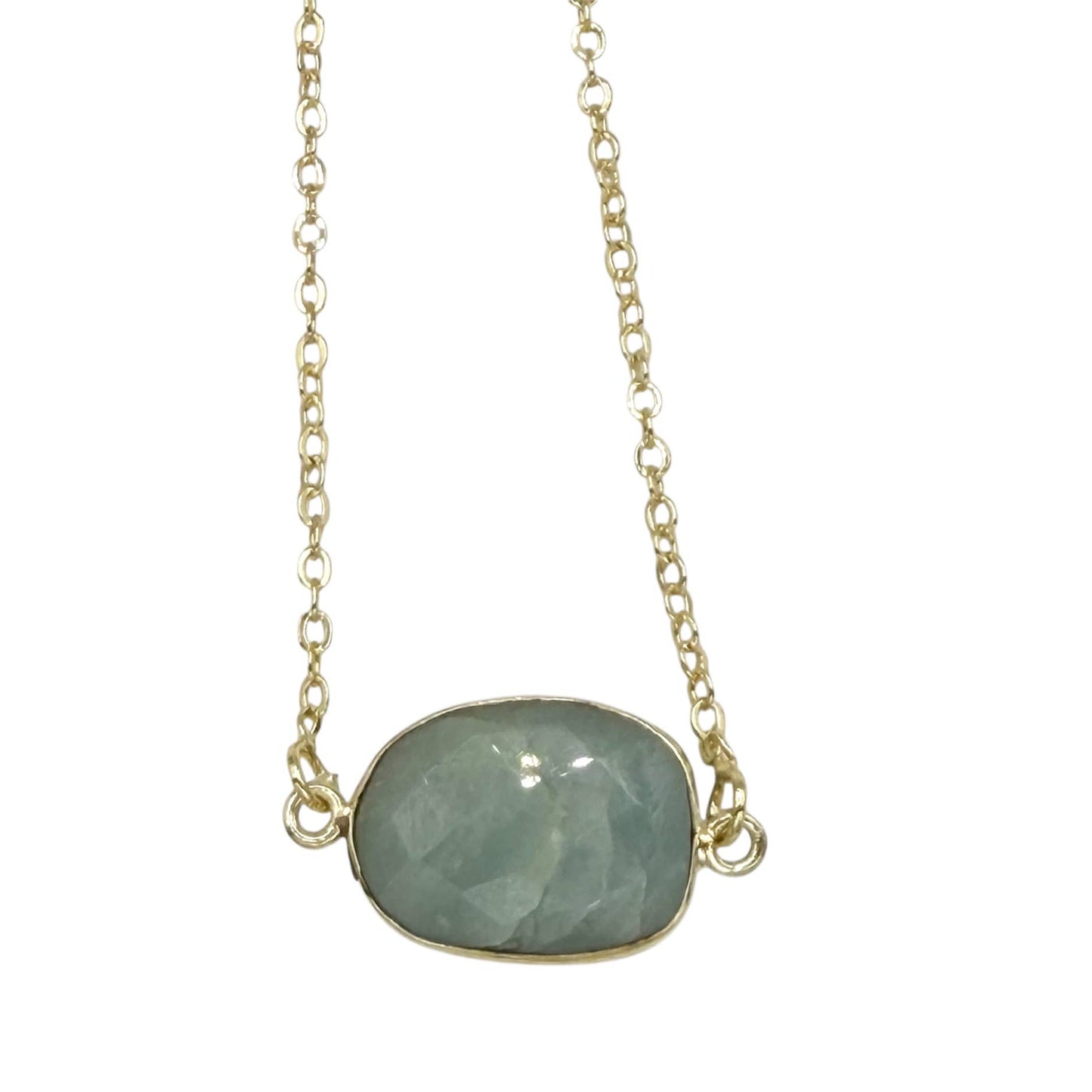 Gemstone bezel necklace