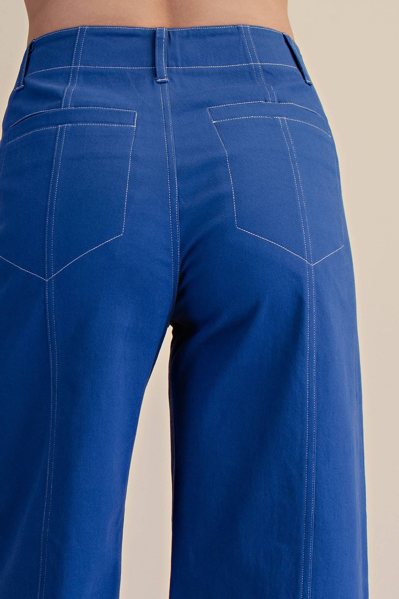 Royal Stitched Seamed Cropped Pants