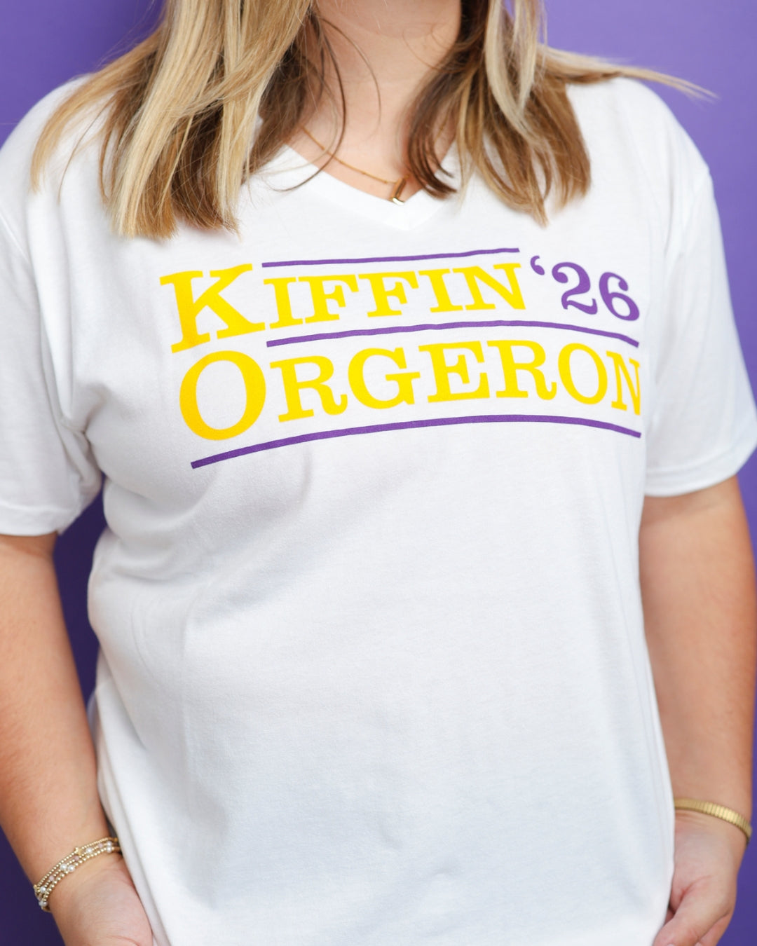 Kiffin Orgeron 26' Campaign V-Neck T-Shirt