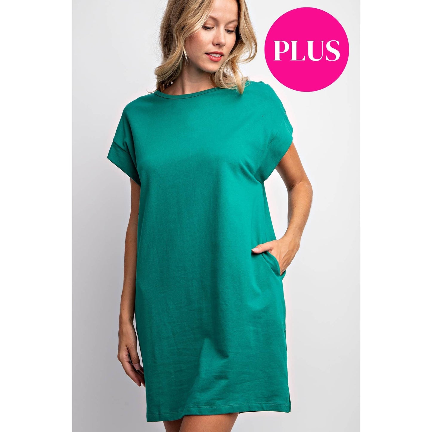 Fuchsia T Shirt Mini Shift Dress