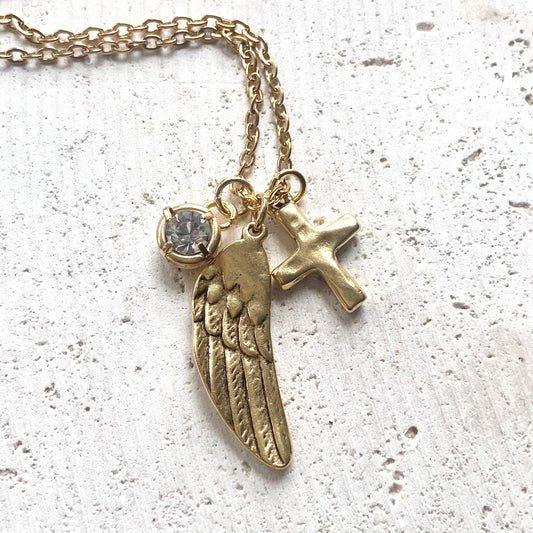 Angel wing  necklace  jewelry 