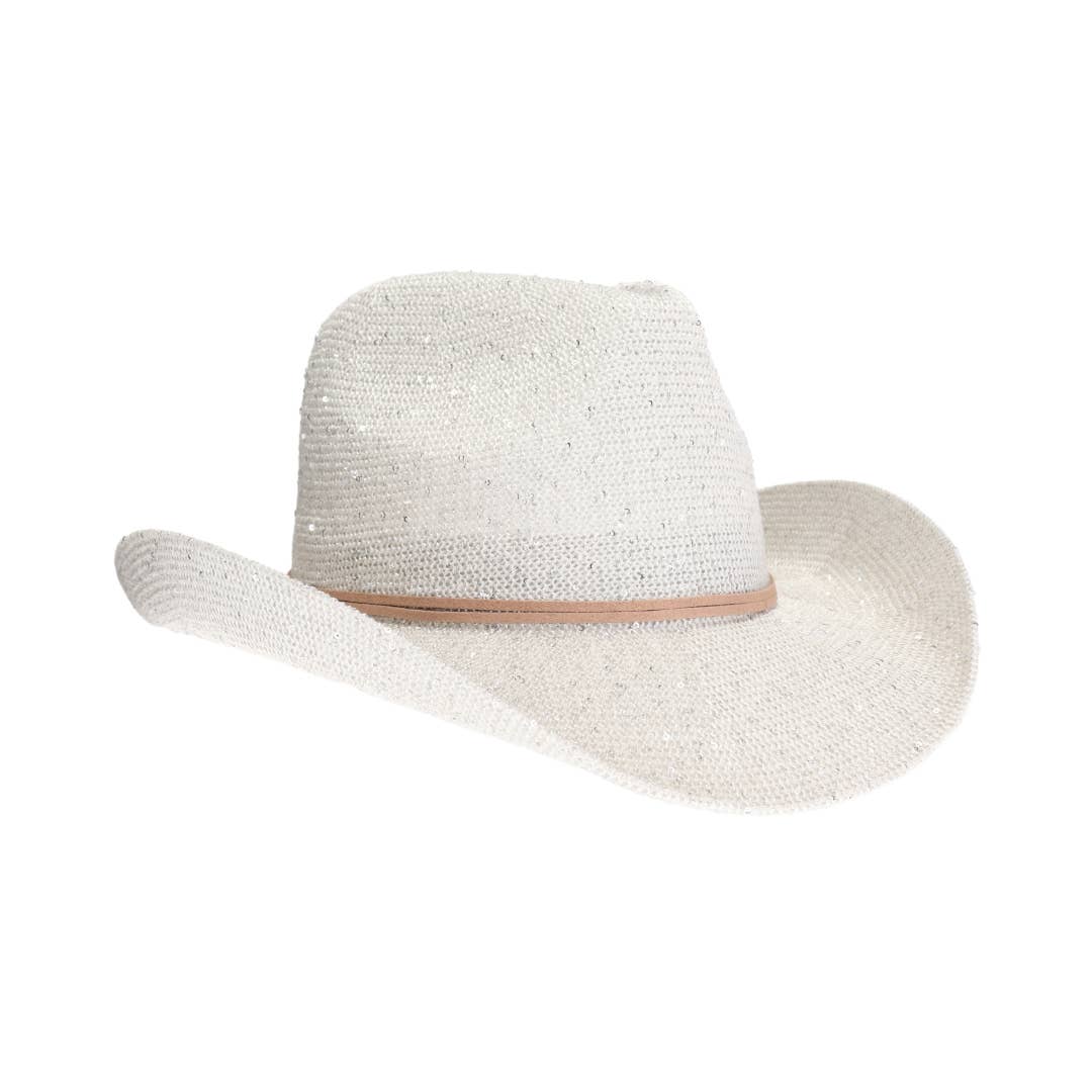 Vegas Sequin Cowboy Hat CBC03: NEW - Lavender