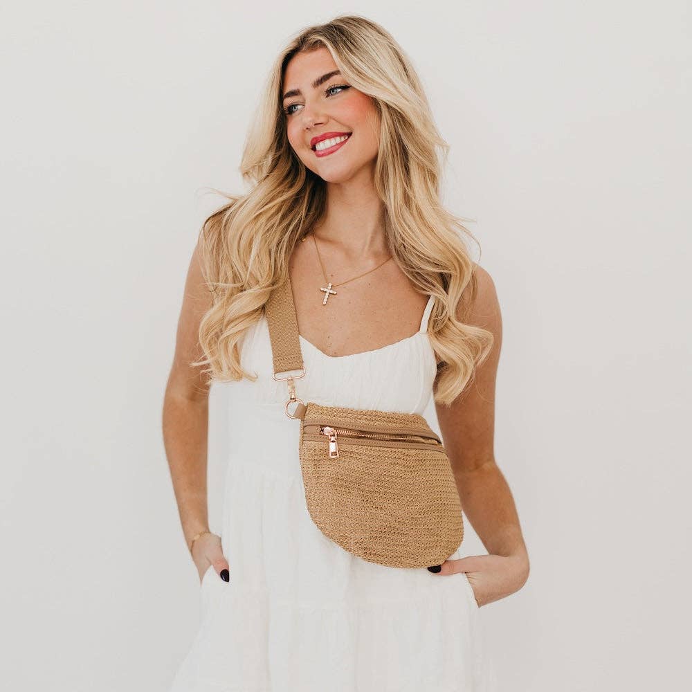 Rachel Tan Raffia Westlyn Crossbody