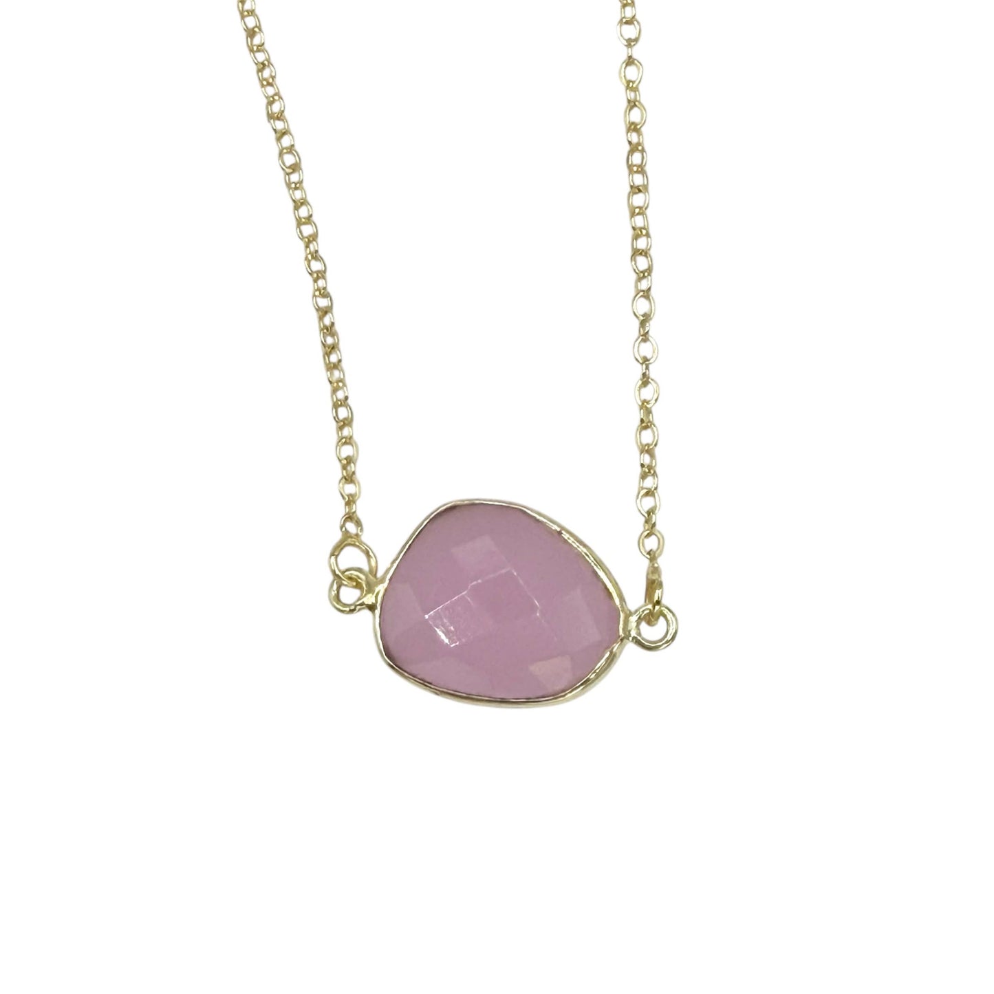 Gemstone bezel necklace