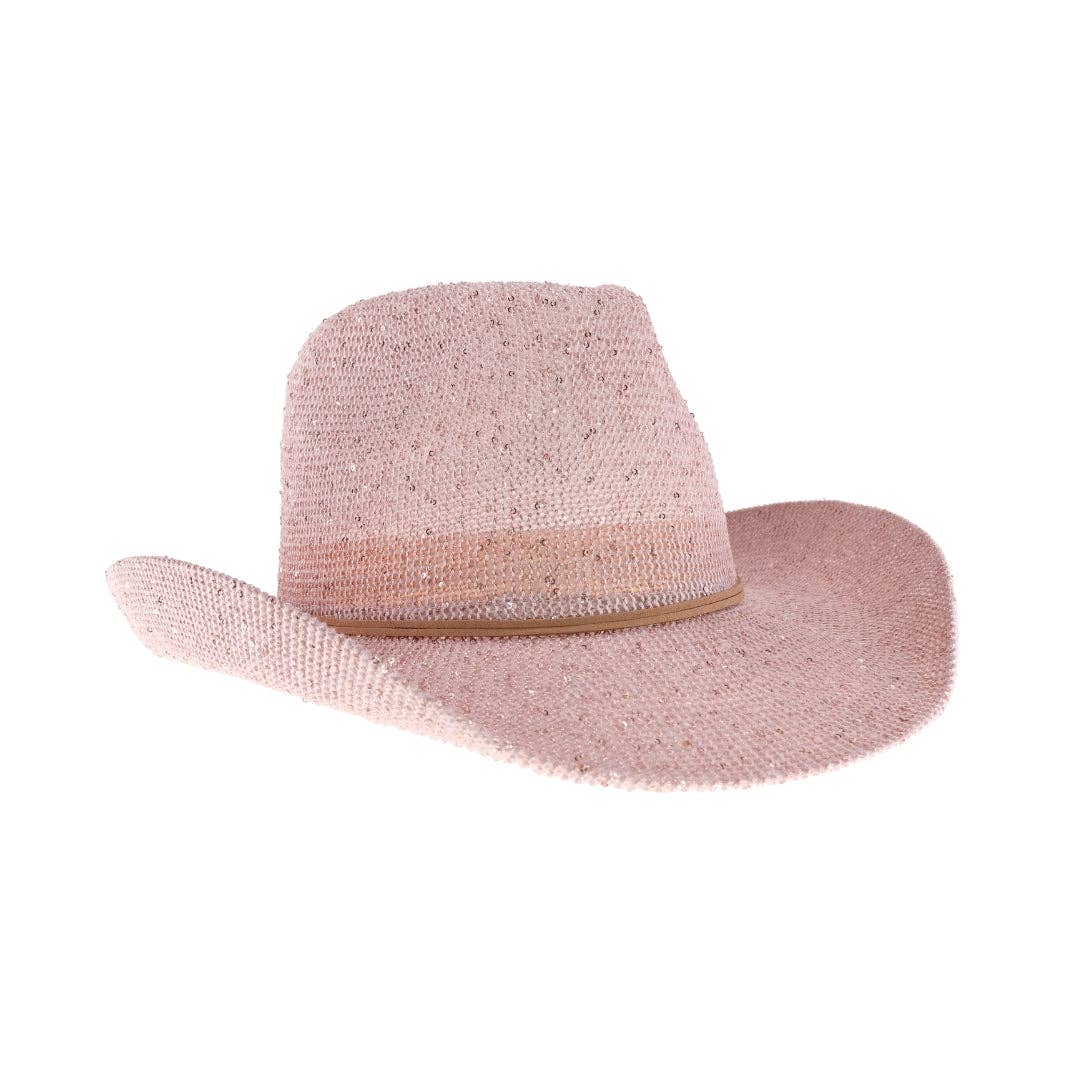 Vegas Sequin Cowboy Hat CBC03: NEW - Lavender