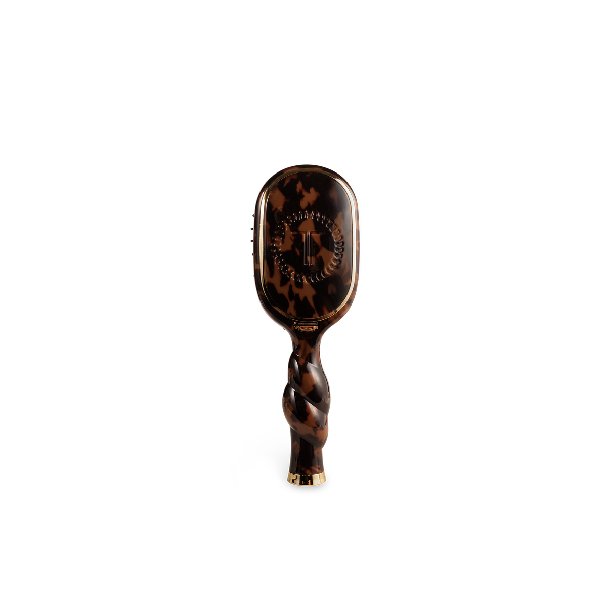 TELETIES tortoise mini boar bristle brush, front view