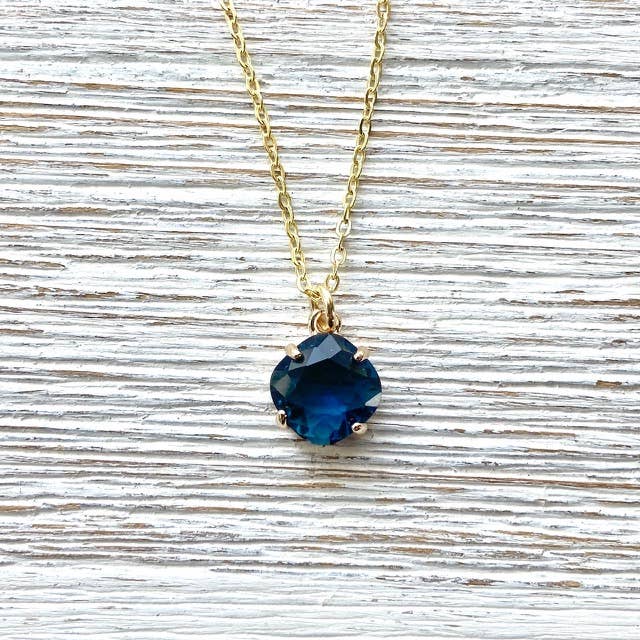Blue crystal necklace