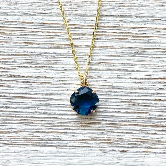 Blue crystal necklace