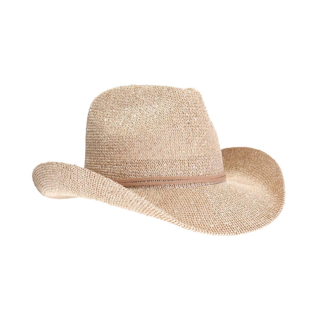 Vegas Sequin Cowboy Hat CBC03: NEW - Lavender