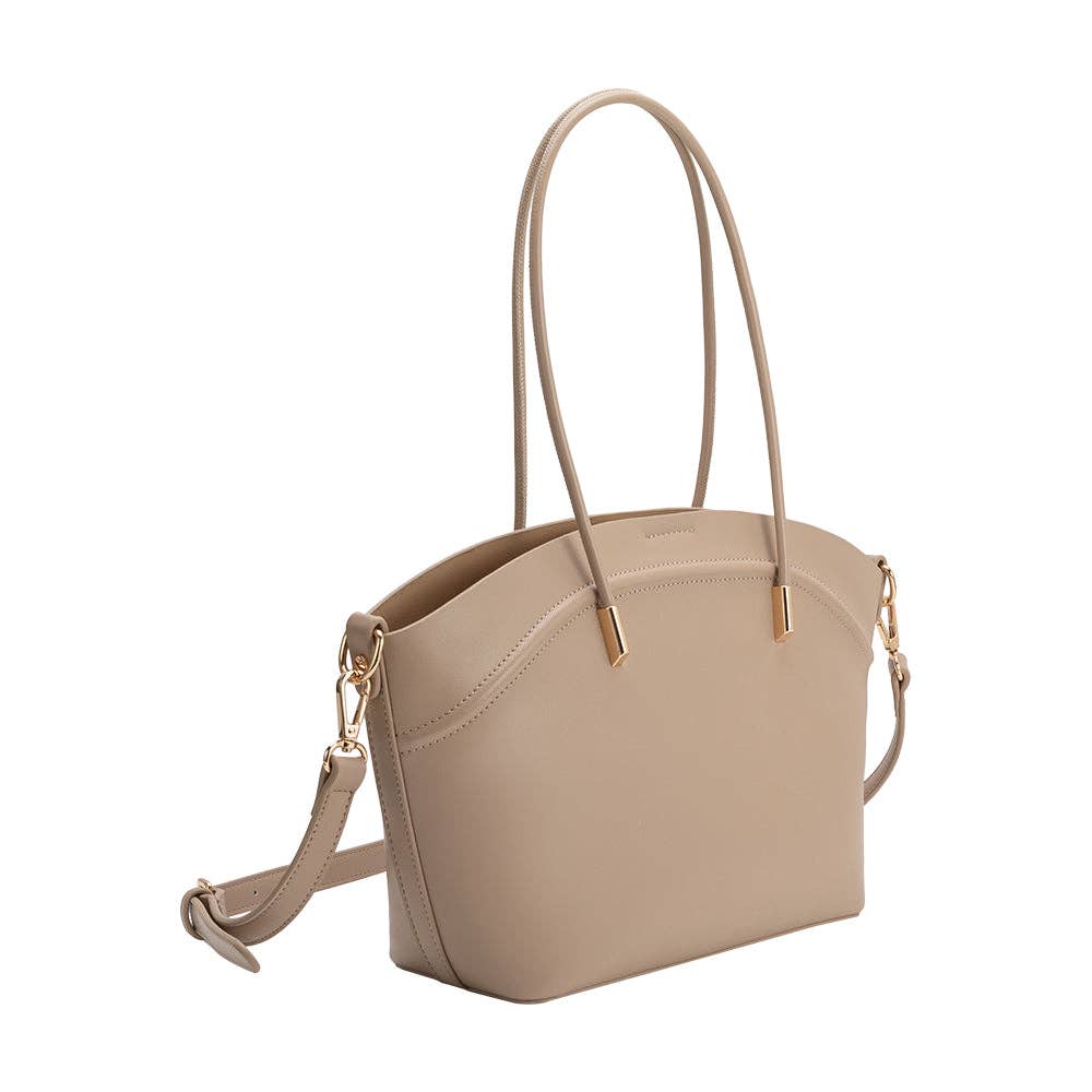Hazel Nude Vegan Leather Tote Bag