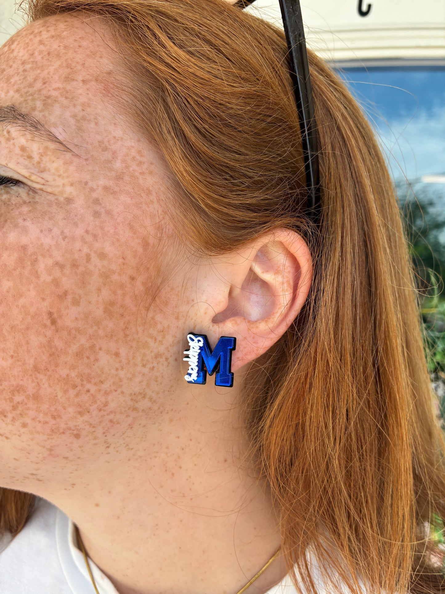 Mandeville Skippers Logo Stud Earrings