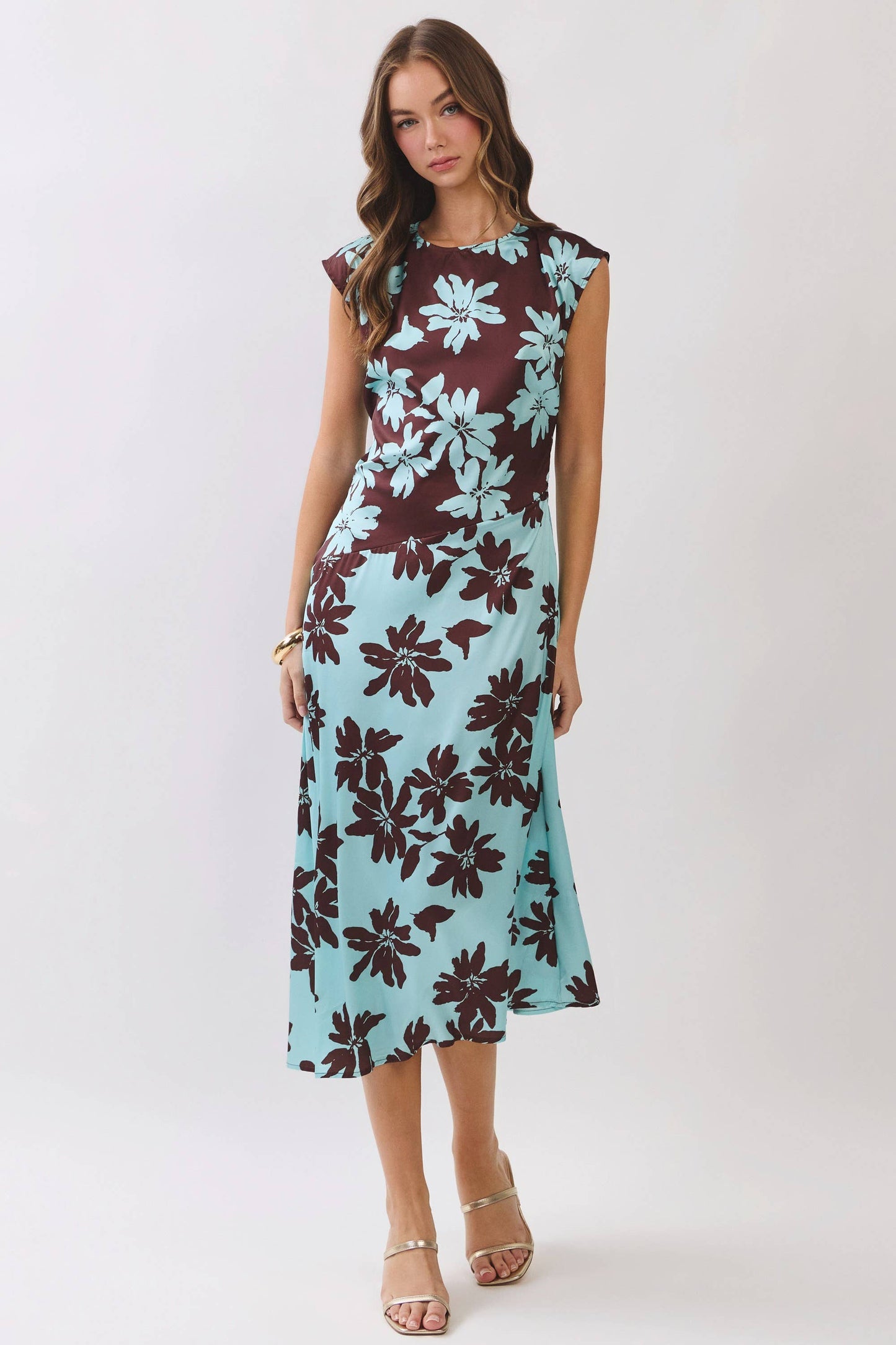 Cocoa Bloom Midi Dress