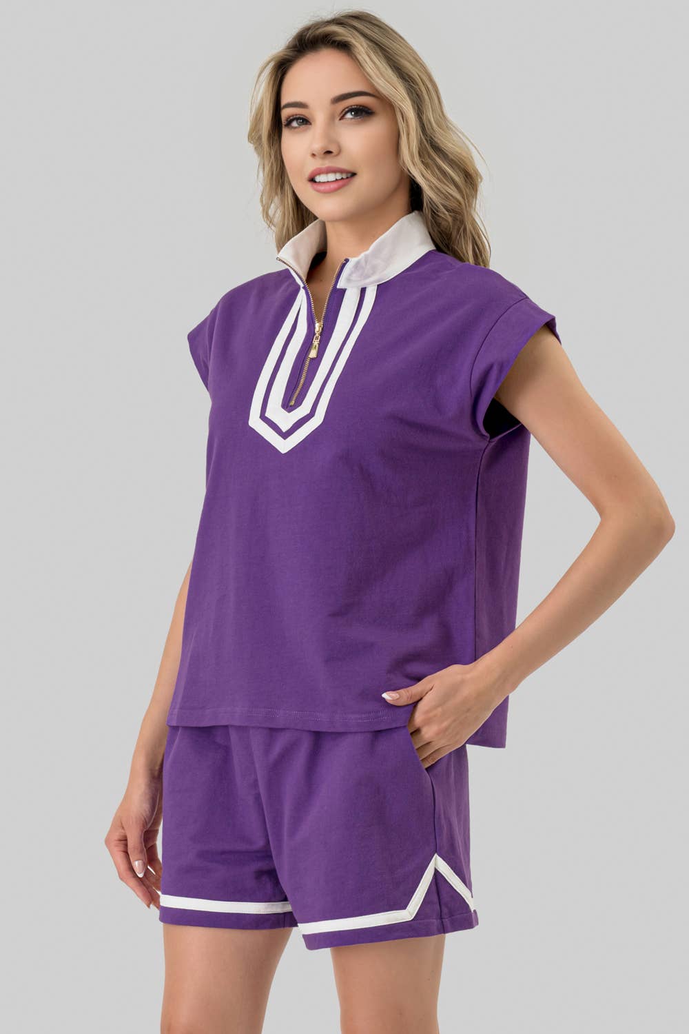 Tigers on the Geaux Purple  Shorts Set