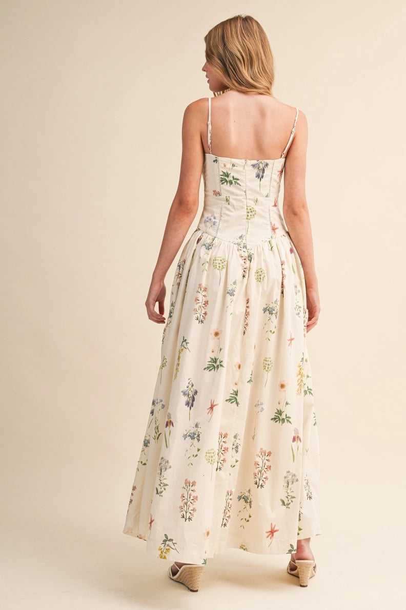 Avery Floral Drop Waist Maxi