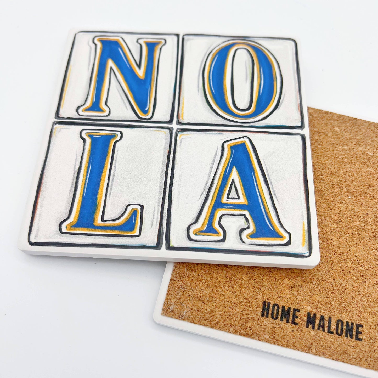 NOLA Street Tiles Coaster - New Orleans Absorbable Stone