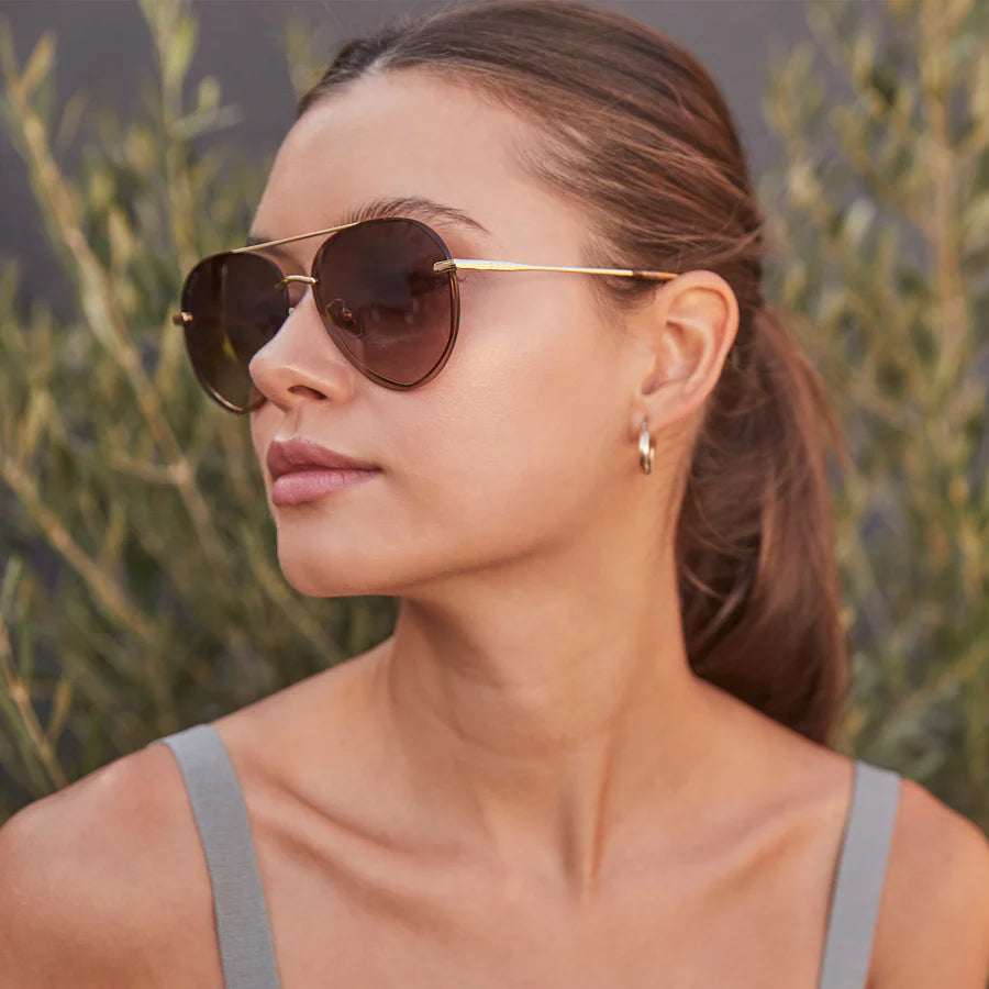 DIFF Lenox Gold + Sea Tortoise Sunglasses