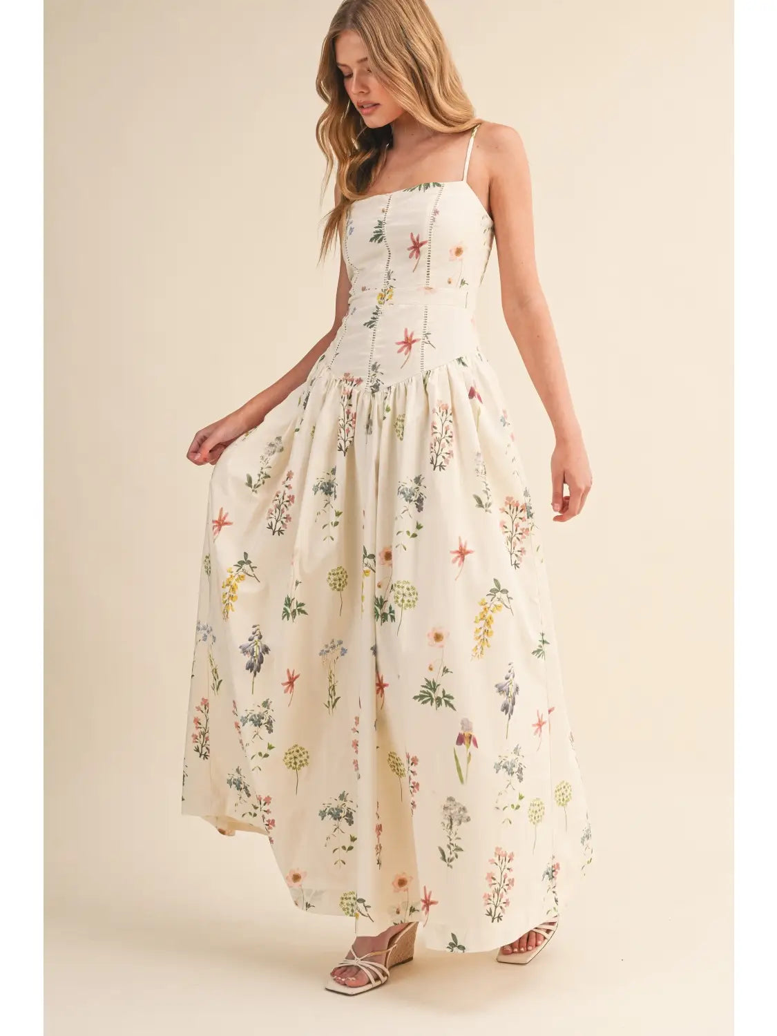 Avery Floral Drop Waist Maxi