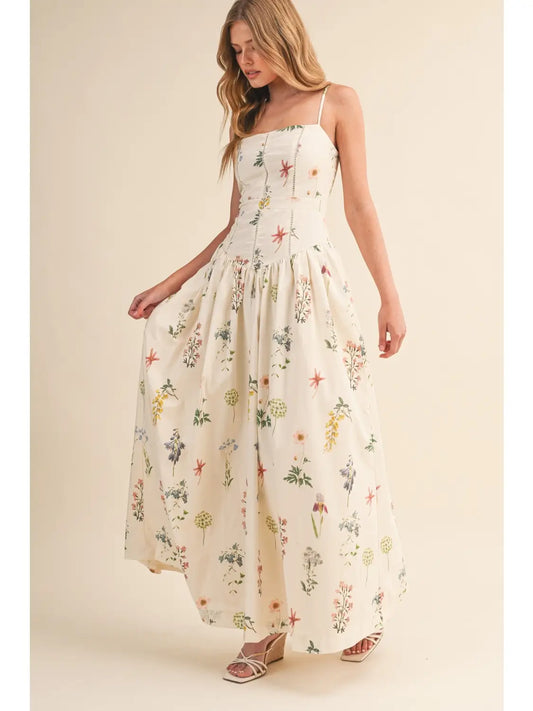 Avery Floral Drop Waist Maxi