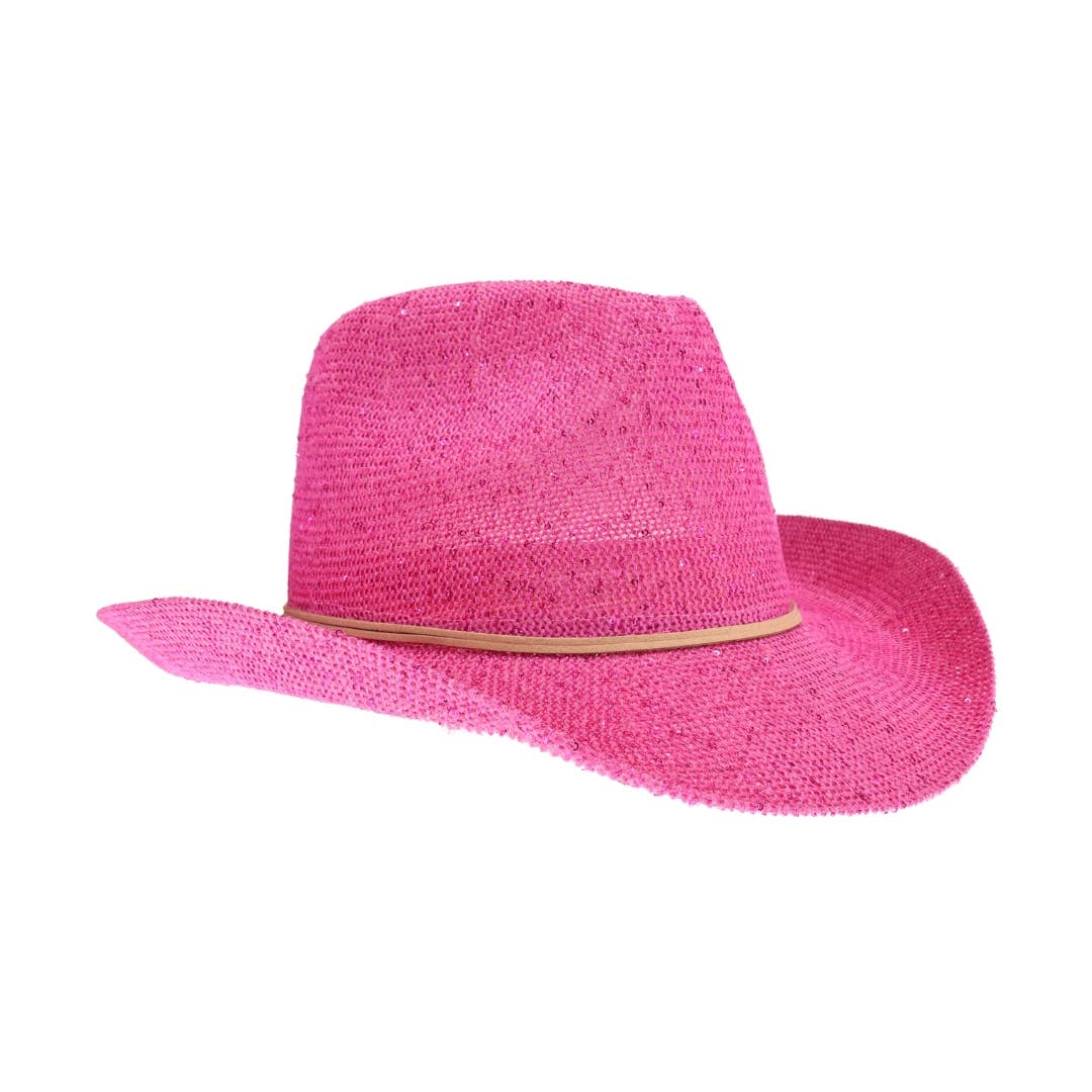 Vegas Sequin Cowboy Hat CBC03: NEW - Lavender