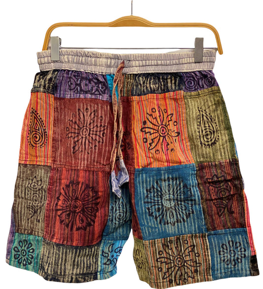 Cotton Patchwork Shorts by Rising Clothing