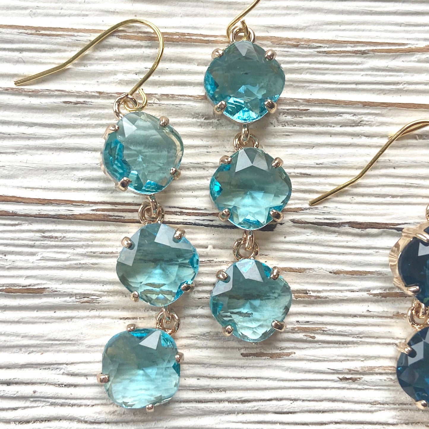 Crystal Earrings tri drop
