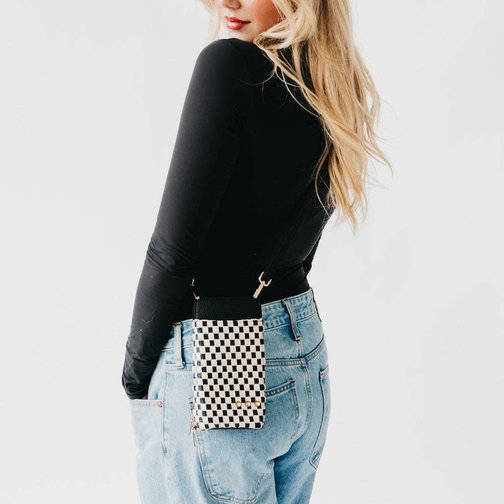 Brown Woven Double Duty Phone Bag