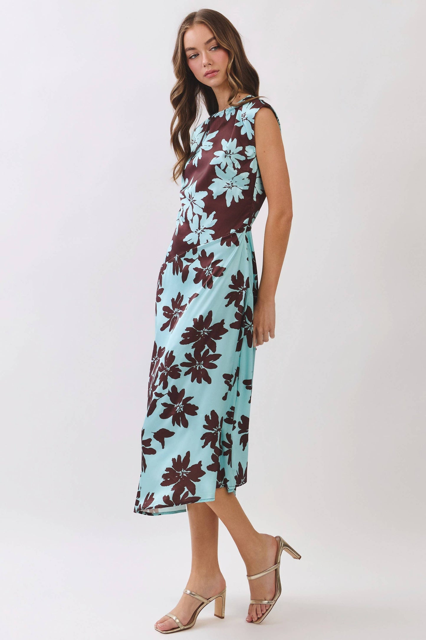 Cocoa Bloom Midi Dress