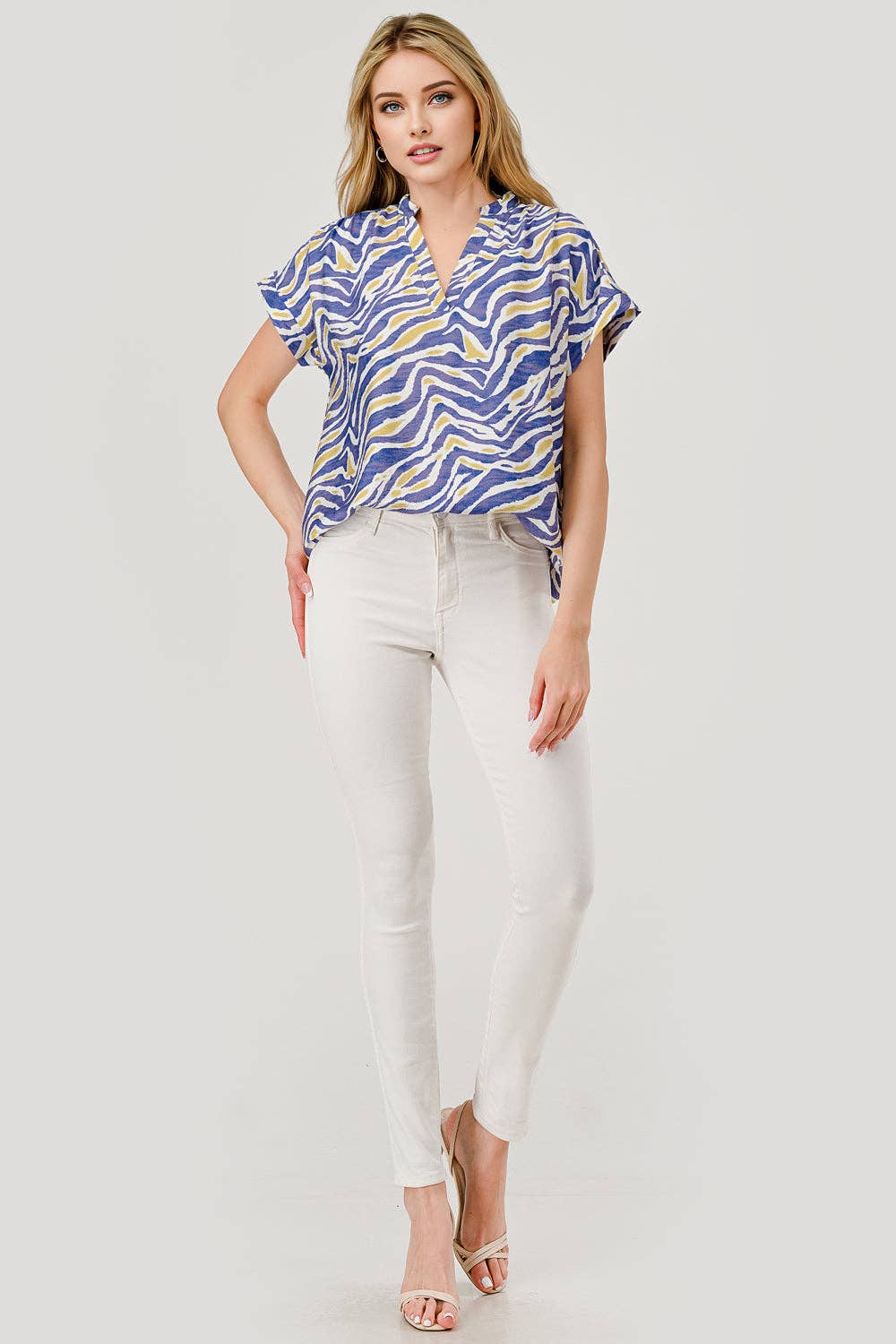 Tiger Stripe Short Sleeve Game Day Top