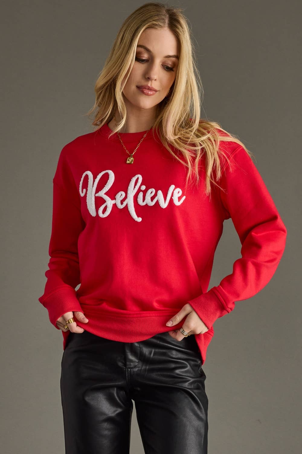 Red Believe Sweatshirt