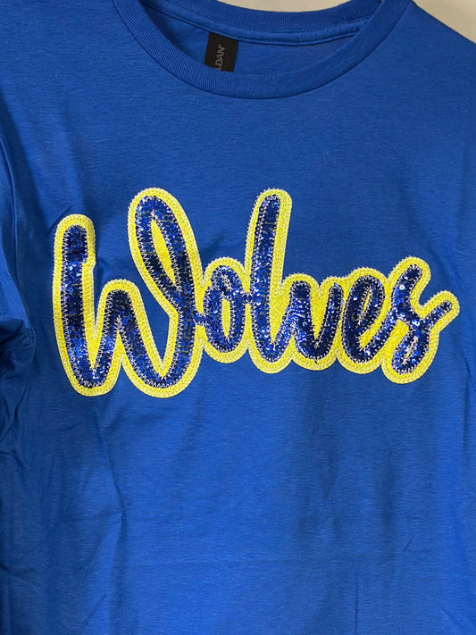 Saint Paul Wolves Sequin T (Royal)