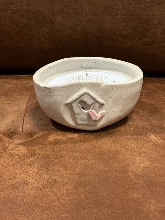 Birdhouse Pottery Candles