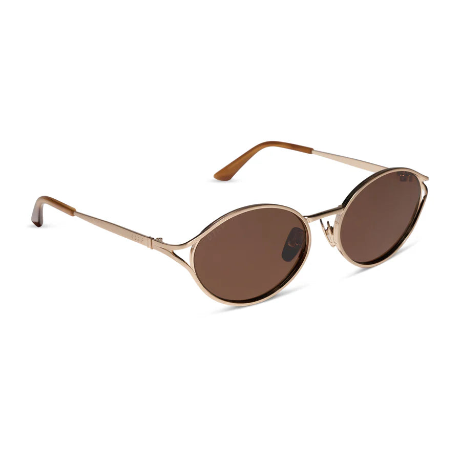 DIFF Juliette Brushed Gold Sunglasses