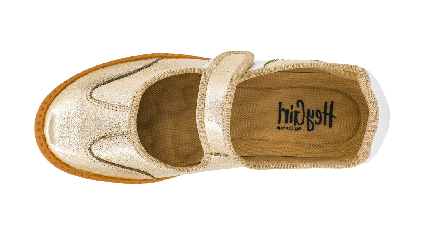 Calm Down Gold Sneakers