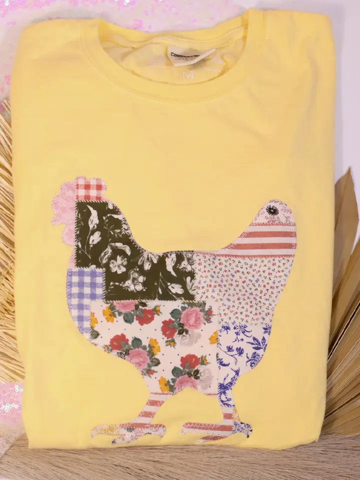 Chicken Embroidry T shirt