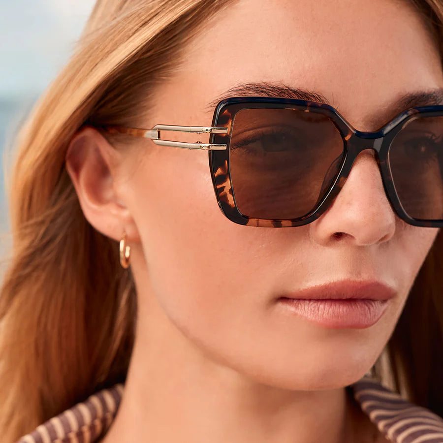 DIFF Dasha Espresso Tortoise + Brown Polar Sunglasses