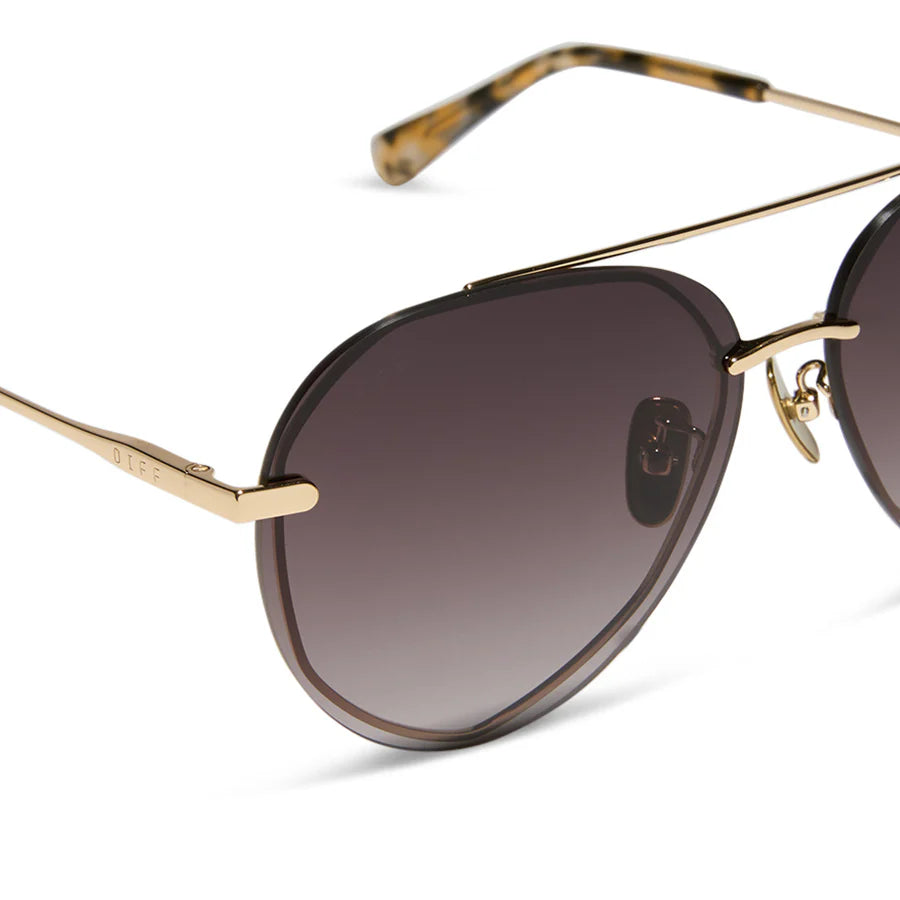 DIFF Lenox Gold + Sea Tortoise Sunglasses