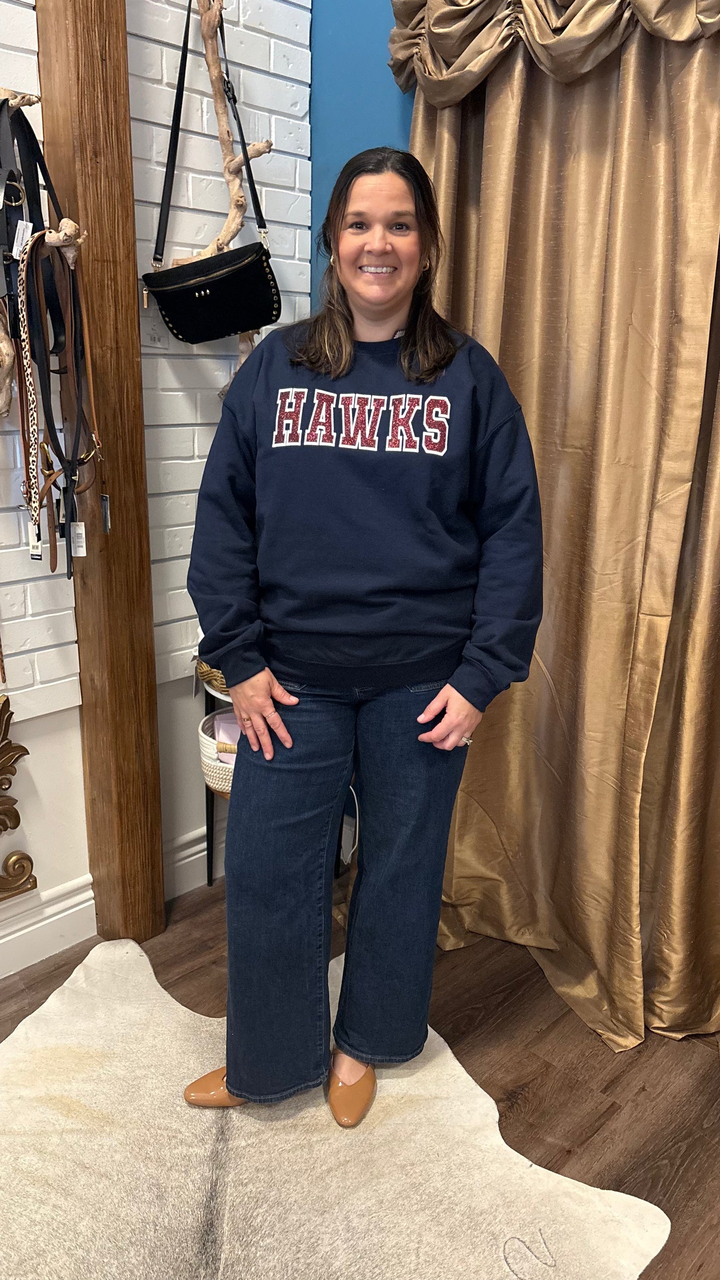 Hawks Varsity Embroidery Sweatshirt