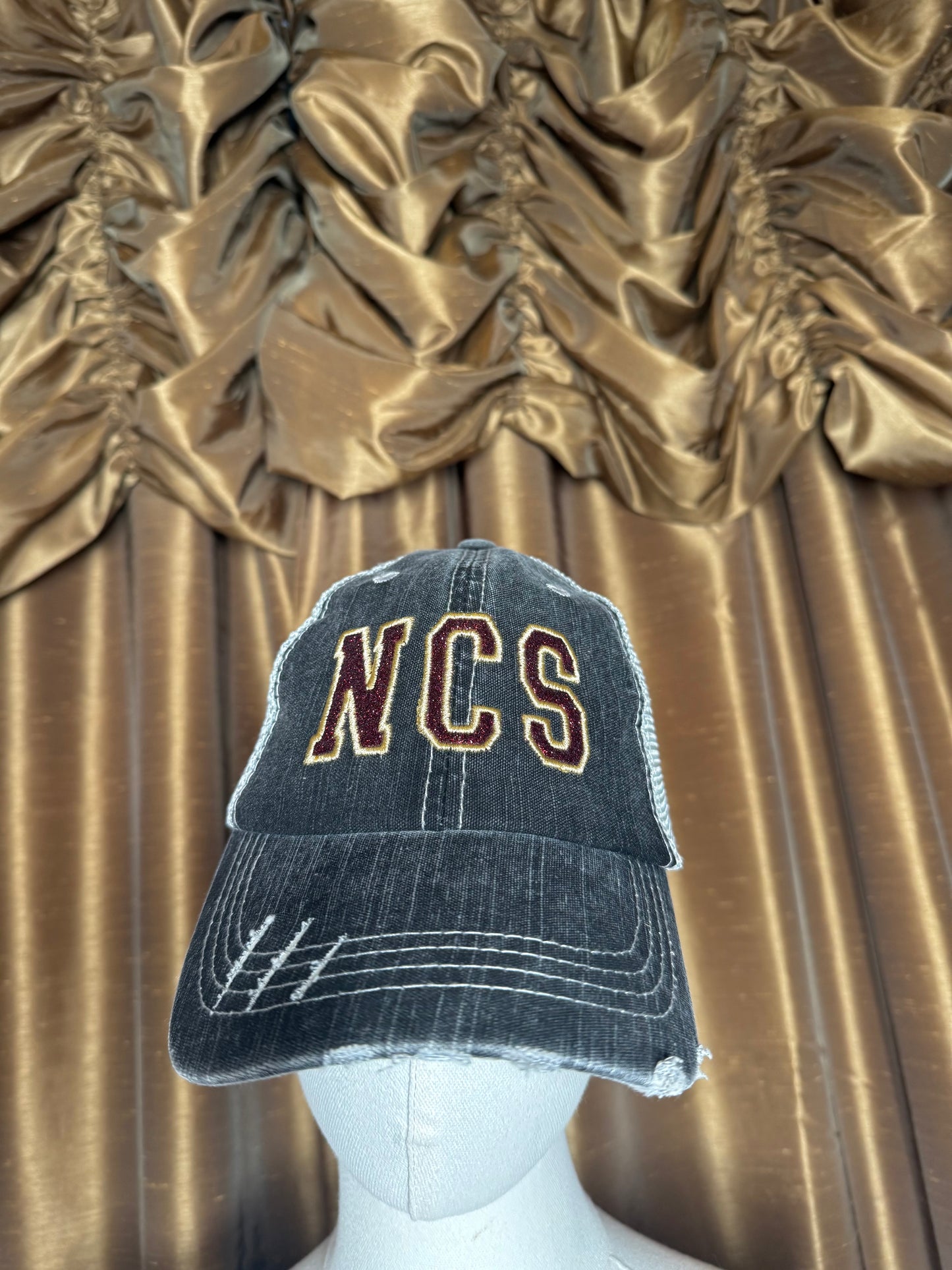 NCS Distressed Glitter Baseball Cap