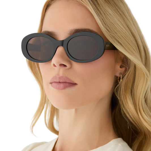 DIFF Lainey Black Brown Polarized Sunglasses