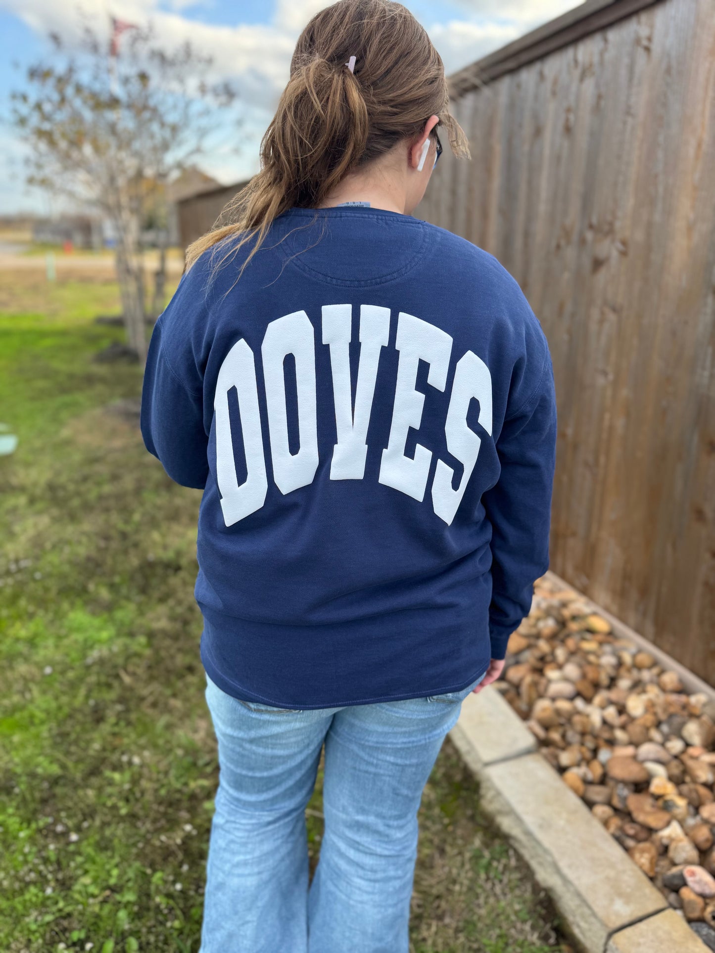 SSA DOVES   Comfort Colors Embroidery and Puff Crewneck